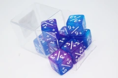 Foam Brain Games - Counters for Magic: Set of 8 +1/+1 - Blue & Purple Glitter