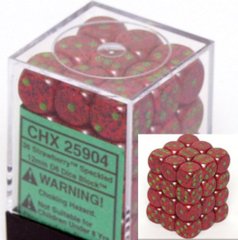 36 D6 Dice Block - 12mm Speckled Strawberry - CHX25904