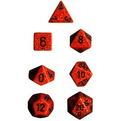 7-die Polyhedral Set - Speckled Fire - CHX25303