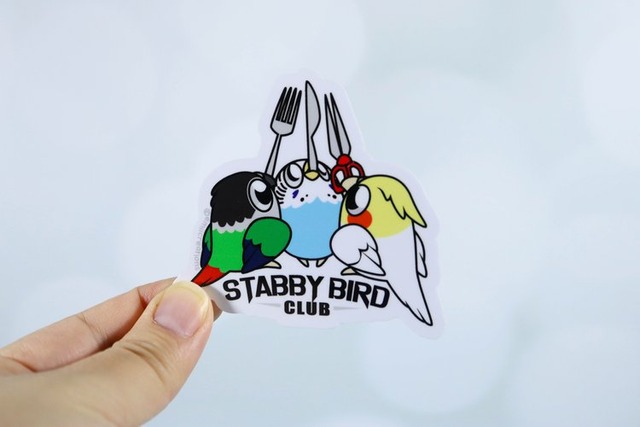 Emii Creations - Stabby Bird Club Vinyl Sticker