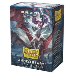 Dragon Shield - Dual Matte Blue Silver 100 Count Standard Sleeves (Anniversary Special Edition)