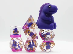 Foam Brain Games - Purple T-Rex RPG Dice Set