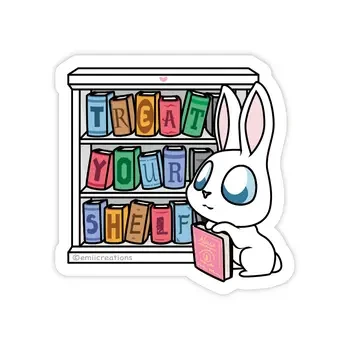 Emii Creations - Bunny Treat Your Shelf Sticker