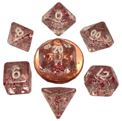 Metallic Dice Games - Mini Polyhedral Dice Set: Ethereal Light Purple (4208)