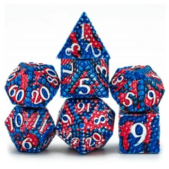 Foam Brain Games - Dragon Scale: Coral Reef Metal RPG Dice Set