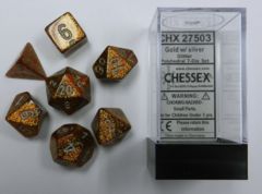 7-die Polyhedral Set - Glitter Gold and Silver - CHX27503