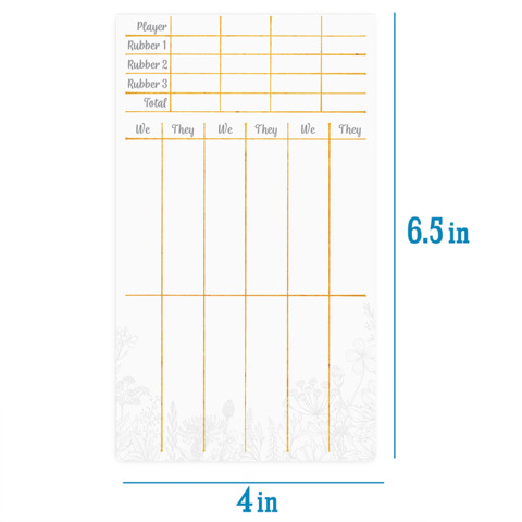 Bridge Scorecards, 75 Pack