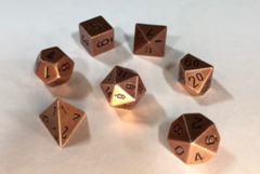 7-die Polyhedral Set - Solid Metal Old Brass Color - CHX27023