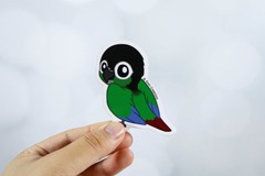 Emii Creations - Green Budgie Bird Vinyl Sticker