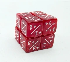 Foam Brain Games - Counters for Magic: Set of 8 +1/+1 - Pearl Red