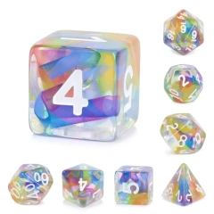 Foam Brain Games - Rainbow Ribbon RPG Dice Set