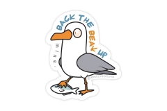 Emii Creations - Back the Beak Up Seagull Sticker