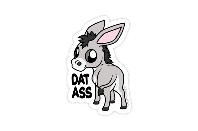 Emii Creations - Dat Ass Donkey Sticker