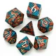 Foam Brain Games - Dragon Scale: Blue Fire Metal RPG Dice Set