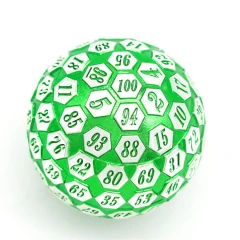 Foam Brain Games - 45mm Metal D100 - Orange & Silver