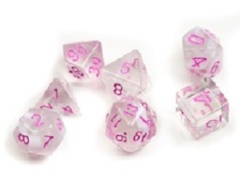 Dice Set - White Cloud Pink