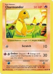 Charmander - 46/102 - Common - 1st Edition - Shadowless Edition