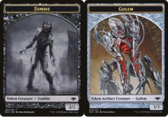 Zombie // Golem Double-Sided Token