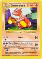 Charmeleon - 24/102 - Uncommon - 1st Edition - Shadowless Edition