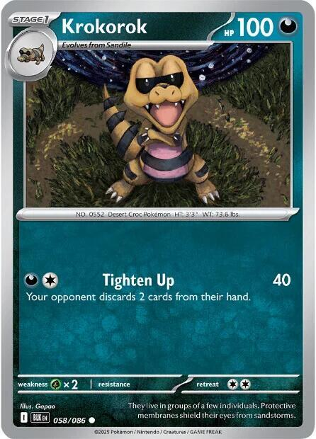 Krokorok - 058/086 - Common - Reverse Holo