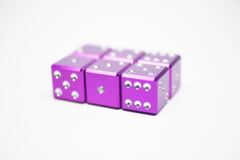 Gravity Dice D6 - Amethyst - Set of 6