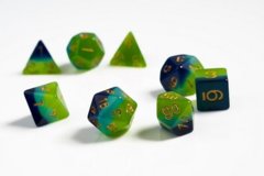 Dice Set - Green Blue Translucent