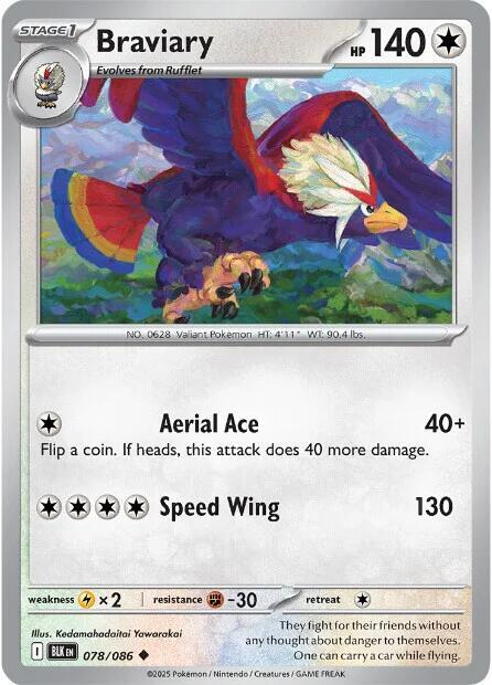 Braviary - 078/086 - Uncommon - Reverse Holo