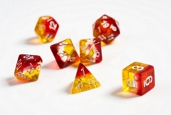 Dice Set - Yellow & Red Translucent