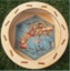 Circular Wooden Dice Tray - Steampunk: blue panther