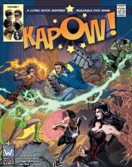 Kapow! PRESALE Volume 1 dice building board game wise wizard games