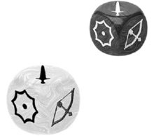 Arcadia Quest: Riders 2 pearlescent Dice promo game night kit