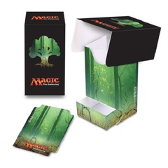 Ultra Pro Mana Series 5 John Avon art Green FOREST full view Deck Box