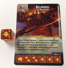 Dice Masters: Belaphoss, the Mad Demon promo card + die