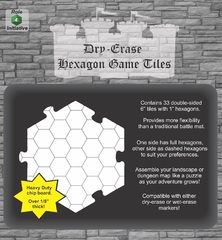 Dry Erase Dungeon Tiles: Hexagon Game Tiles (33 pack) role 4 initiative