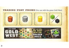 Brettspiel Advent Calendar 2016 day 21: Gold West - Trading Post promo board game mini expansion