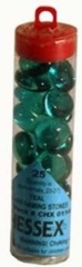 Chessex Tubed Glass Beads TEAL (MTG life counters) CHX01146
