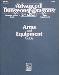 AD&D Dungeons & Dragons RPG: Arms and Equipment Guide 2nd edition TSR
