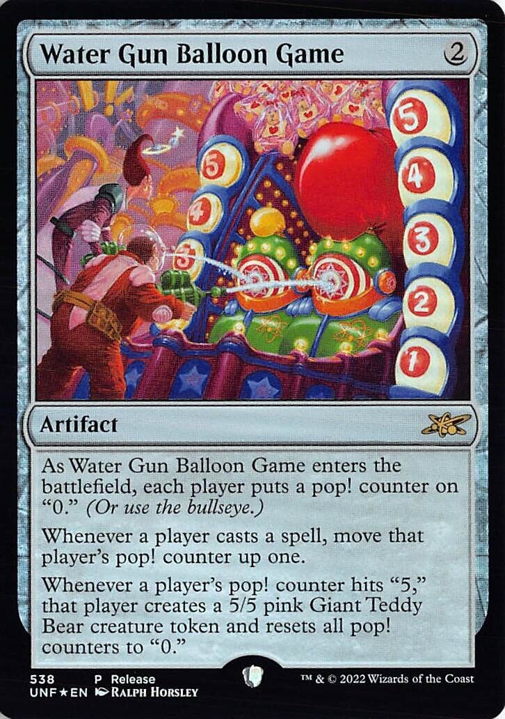 mtg gun card MTG magic cards 1x Water Gun Balloon Game Foil launch party release promo  Unique