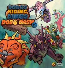 Dodos Riding Dinosaurs: PRESALE Dodo Dash board game draco studios