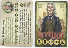 Kill Doctor Lucky: board game J. Robert Lucky promo card cheapass games