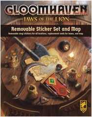 Gloomhaven: Jaws of the Lion removable stickers sheet set + map sinister fish