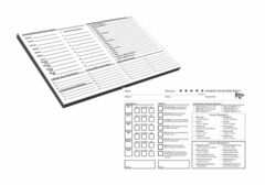 Folklore the Affliction: 2nd edition board game Character Record Pads greenbrier