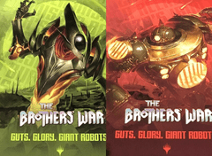 MTG: Brothers War promo store poster set of 2 (18x24) posters