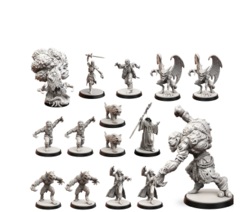 Folklore the Affliction: 1st edition grey miniatures pack (15 miniatures) greenbrier
