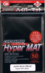 KMC: BLACK Hyper Mat (Matte) card sleeves deck protectors (80-ct)