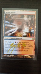 Steam Vents - Signed (gold ink) - Return to Ravnica NM