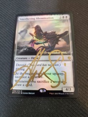Smothering Abomination FOIL - Signed by Artist - Battle for Zendikar prerelease promo NM MTG
