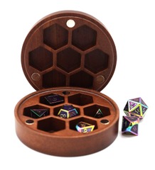 Foam Brain Games - Rosewood Dice Box (Round)