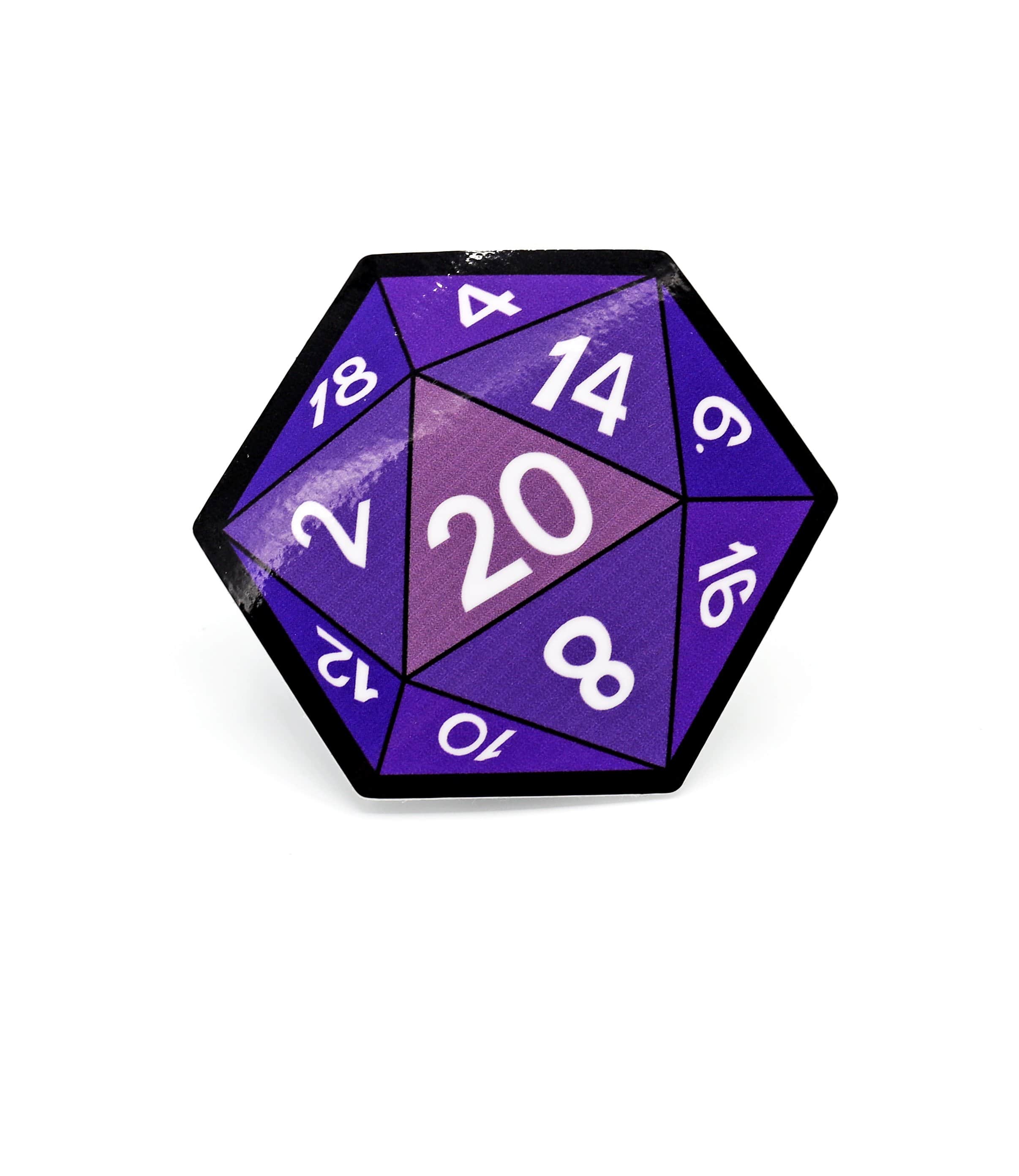 Foam Brain Games - D20 Sticker: Purple