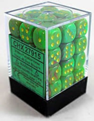 D6 12MM VORTEX DICE, SLIME/YELLOW, 36CT CHX27915